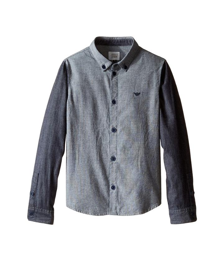 Armani Junior - Two-tone Cotton Button Down