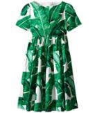 Dolce &amp; Gabbana Kids - Botanical Garden Banana Leaf Dress