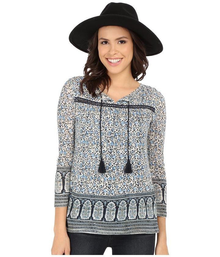 Lucky Brand - Jaipur Border Print Top