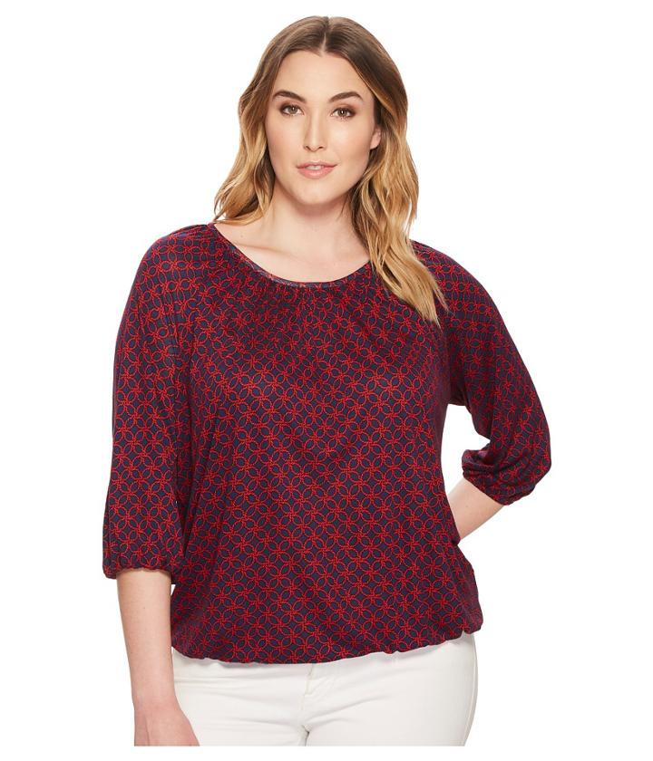 Michael Michael Kors - Plus Size Rope Geo Scoop Neck Top