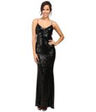 Badgley Mischka - Cut Out Sequin Gown