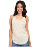Heather - Linen Shirred Side Tank Top