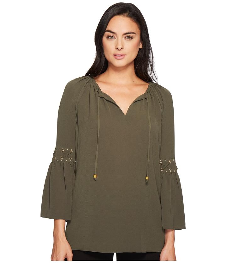 Michael Michael Kors - Lace-up Sleeve Top