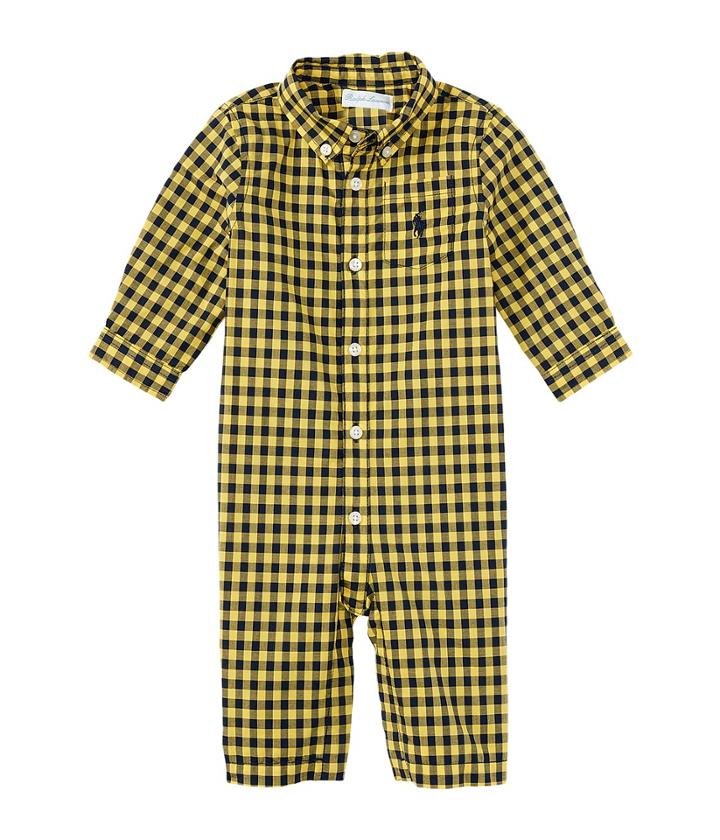 Ralph Lauren Baby - Poplin Gingham One-piece Coveralls