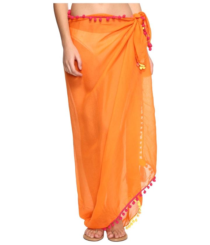 Echo Design - Solid Pom Pom Pareo Wrap Cover-up