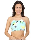 Vince Camuto - Pool Side Chain Halter Crop Top W/ Removable Soft Cups