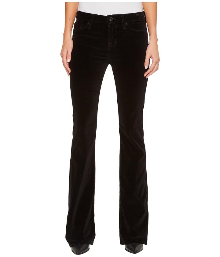 Hudson - Drew Mid-rise Bootcut Velvet Jeans In Black Star
