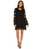 Laundry By Shelli Segal - Mock Neck Pleated Lace Dress