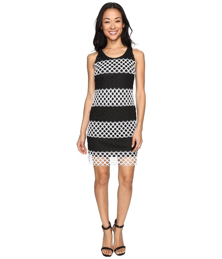 Christin Michaels - Cady Sleeveless Burnout Lace Dress