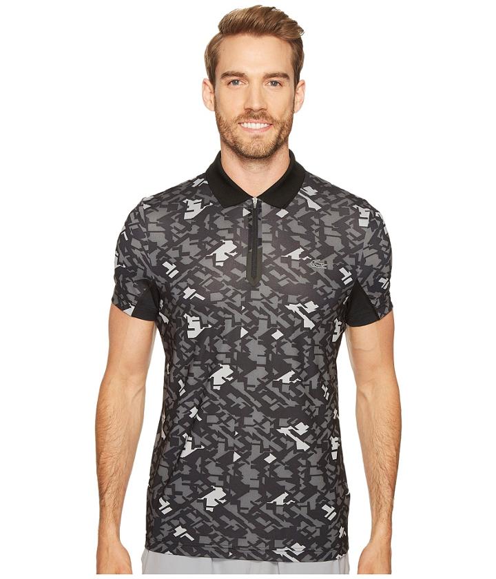 Lacoste - Performance Ultra Dry Stretch All Over Pattern Polo