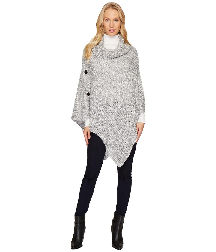 Steve Madden - Waffle Knit Turtleneck Poncho
