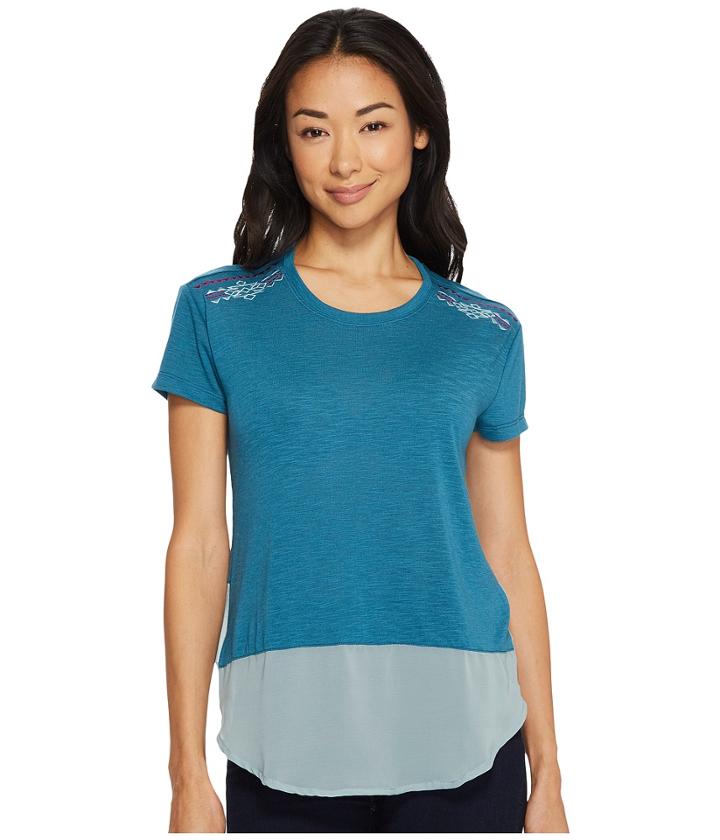 Cruel - Short Sleeve Tee W/ Chiffon Bottom