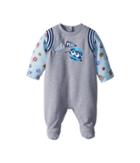 Fendi Kids - Footie W/ Fur Monster Sleeves Graphic