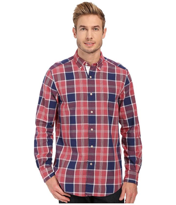 Nautica - Long Sleeve Chambray Plaid