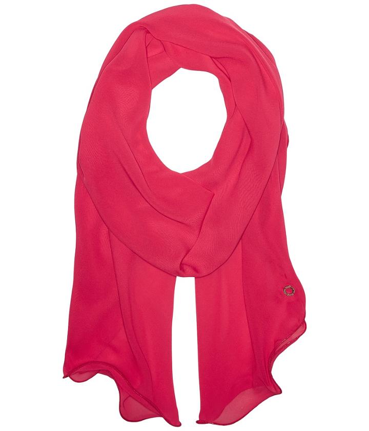 Calvin Klein - Solid Chiffon Ruffle Scarf