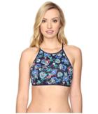 Tommy Bahama - Folk Floral Reversible High-neck Halter Bikini Top