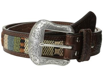 M&amp;f Western - Nocona Tooled Tab Southwest Inlay Belt