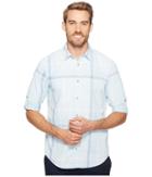 Calvin Klein Jeans - Blotch Print Exploded Plaid Roll-tab Button Down