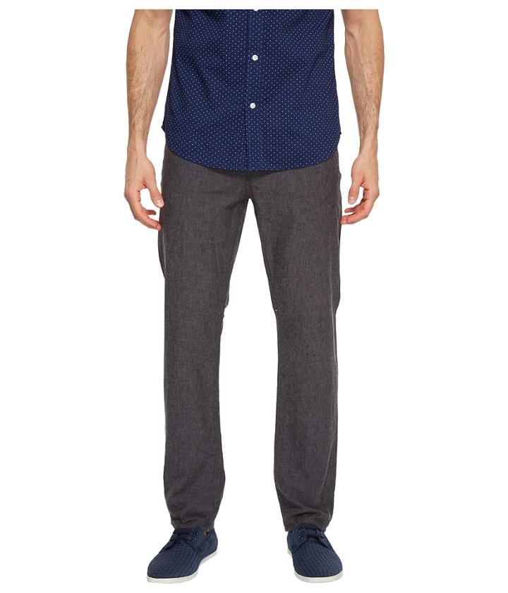 Perry Ellis - Slim Fit Solid Linen Pants
