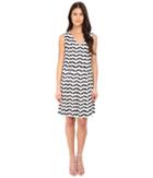 Neil Barrett - Degrade' Pleats V-neck Macro Kefiah Cady Poly Dress