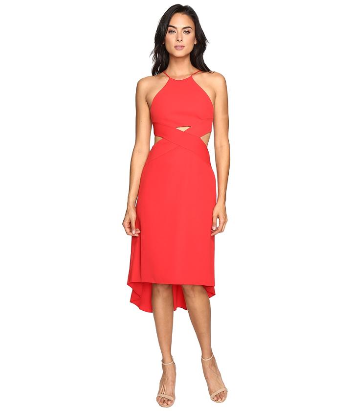 Halston Heritage - Halter Dress With Cut Out Detail