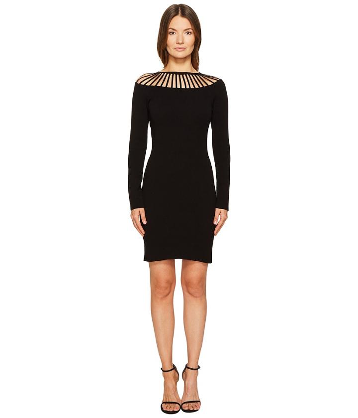 Boutique Moschino - Long Sleeve Cut Out Neck Dress