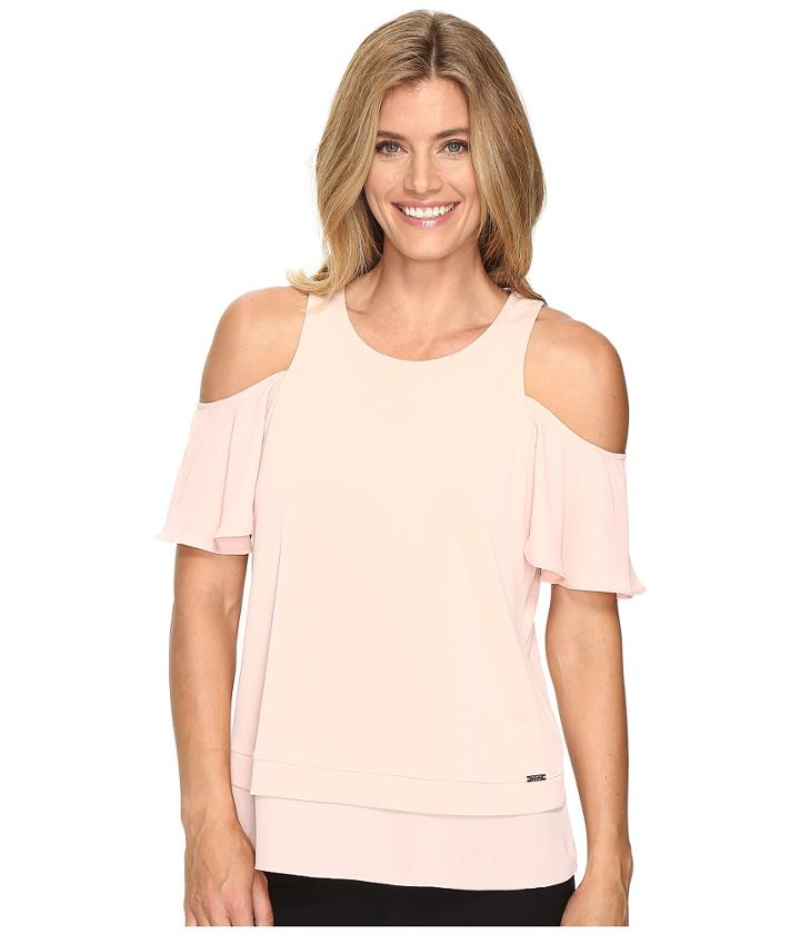 Ivanka Trump - Matte Jersey Cold Shoulder Top