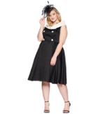 Unique Vintage - Plus Size Barbie X Uv After Five Swing Dress