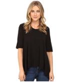 Heather - 3/4 Sleeve Panel Swing Top
