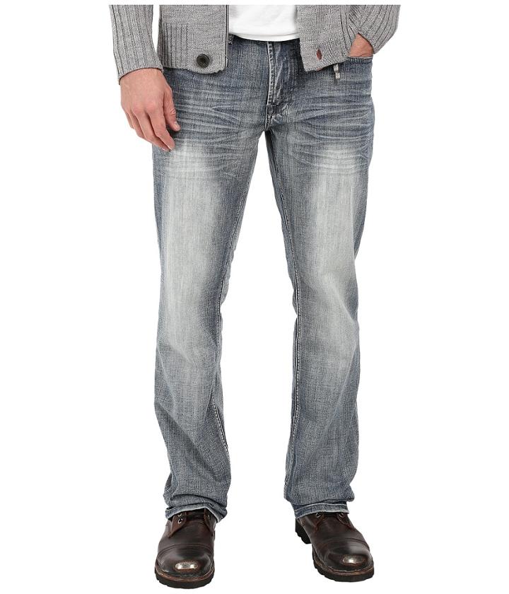 Buffalo David Bitton - Driven Relaxed Straight Leg In Blasted Indigo