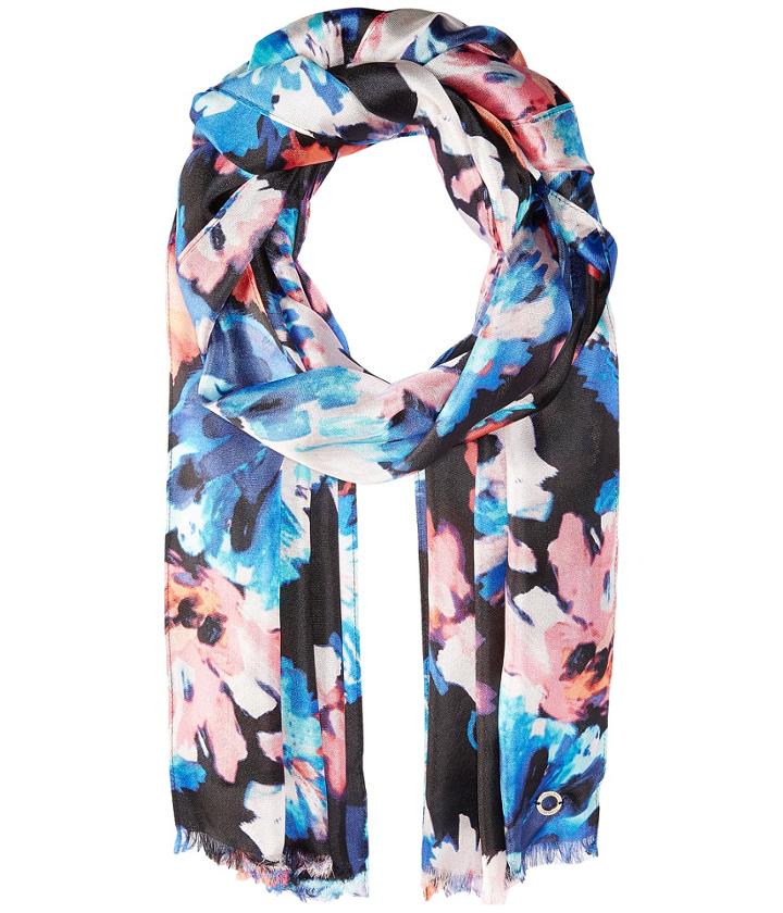 Calvin Klein - Painted Floral Silk Scarf