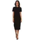 Michael Stars - Cotton Lycra Short Sleeve Crew Neck Midi Dress