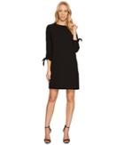 Cece - 3/4 Tie Sleeve Moss Crepe Shift Dress