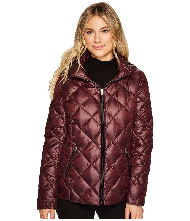 Lauren Ralph Lauren - Short Diamond Quilt Packable With Hood