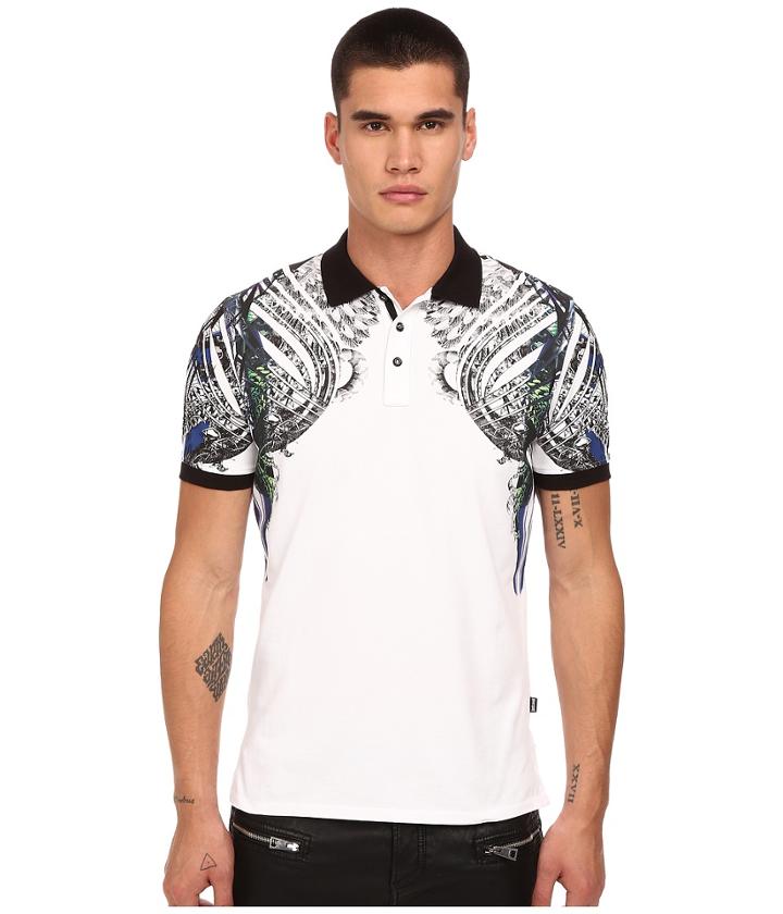 Just Cavalli - Modern Deco Print Polo