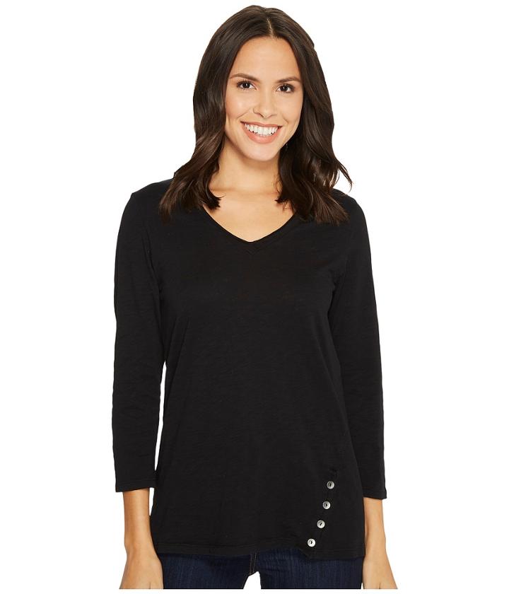 Mod-o-doc - Heavier Slub Jersey 3/4 Sleeve Button Placket Tee