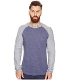 Original Penguin - Long Sleeve Plaited Slub Baseball Knit