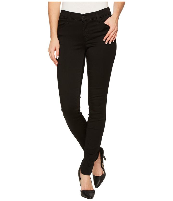 J Brand - 620 Mid-rise Super Skinny In Black