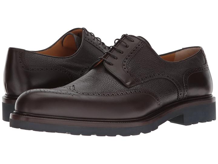 A. Testoni - Mixed Media Rubber Sole Wingtip Derby