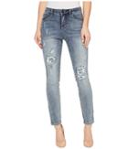 Fdj French Dressing Jeans - Olivia Fashion Slim Ankle Rip Repair With Lace In Light Indigo