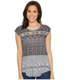 Lucky Brand - Ditzy Floral Stripe Tee