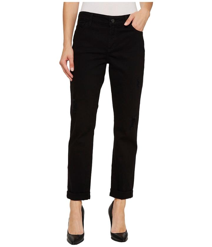 Nydj - Jessica Relaxed Boyfriend In Black Destructed