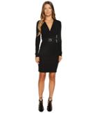 Just Cavalli - Jersey Twist Front Long Sleeve Dress
