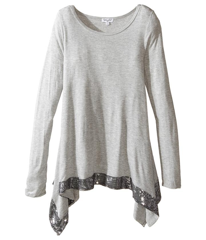 Splendid Littles - Long Sleeve Knit Top With Sequin Trim