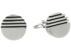 Stacy Adams - Cuff Link Circle With Half Striped With Black