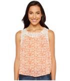 Roper - 1132 Vine Print Poly Chiffon Tank Top
