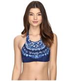 La Blanca - Moody Blues Hi-neck Halter Bra Top
