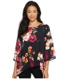Karen Kane - Floral 3/4 Sleeve Top