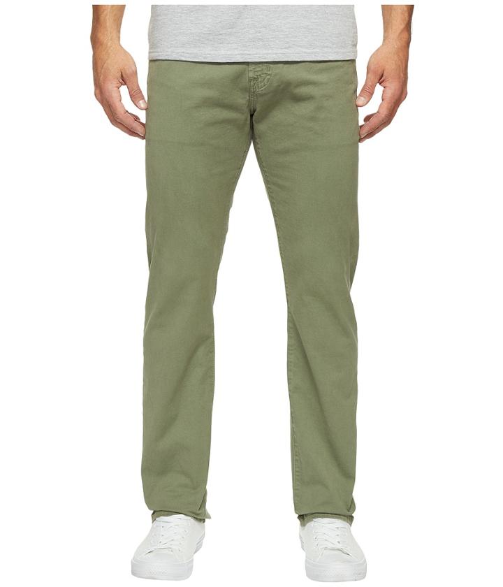 Ag Adriano Goldschmied - Matchbox Slim Straight Leg Twill In Sulfur Harvest Olive