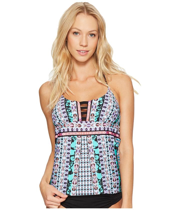 Nanette Lepore - Kimono Patchwork Honey Tankini